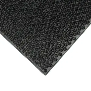 JVL Black Rubber Condor Astro Turf Effect Doormat 45x75cm