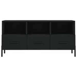 Berkfield TV Cabinet Black 102x36x50 cm Engineered Wood