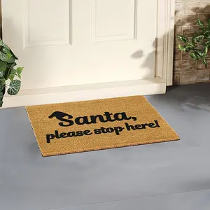 Santa Please Stop Here Doormat