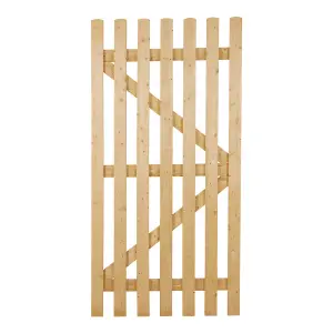 Pine Wooden Garden Gate Fence Gate With Latch Freestanding Wood Door Partition for Home Yard H 180 cm