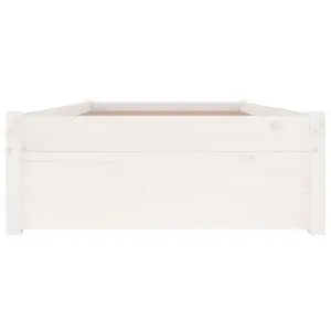 Berkfield Bed Frame with Drawers White 100x200 cm