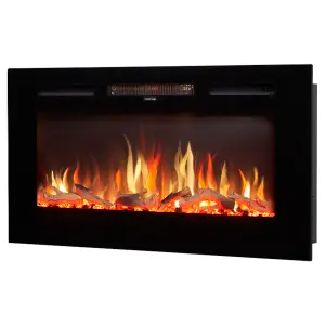 Adam Orlando Inset / Wall Mounted Electric Fire, 36 Inch