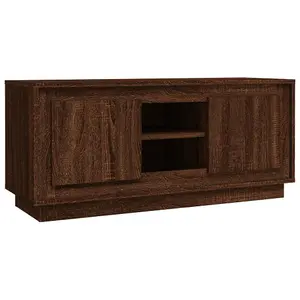 Berkfield TV Cabinet Brown Oak 102x35x45 cm Engineered Wood