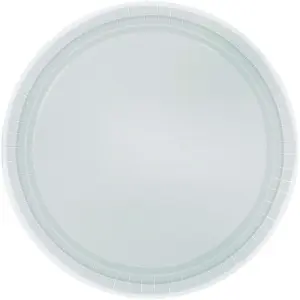 Amscan Paper Plain Disposable Plates (Pack of 8) Silver (One Size)