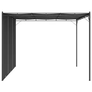 Berkfield Garden Gazebo with Side Curtain 3x3x2.25 m Anthracite