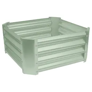 Square Galvanised Steel Raised Garden Bed - 60cm x 60cm - Green