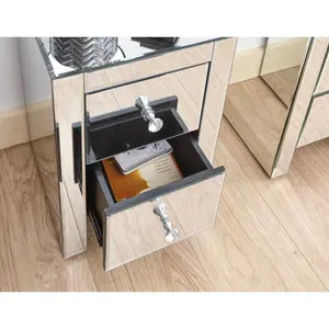 Portalia Bedside Table 45cm H x  30cm W x 30cm D