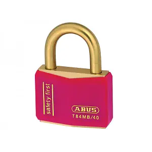 ABUS Mechanical T84Mb/40Mm Red Rustproof Padlock Keyed Alike 8404