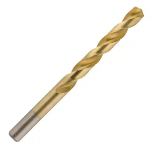 UK Drills 6.0mm HSS Titanium Coated Twisted Drill Bit for Steel Wood Plastic Drilling Pack of 10