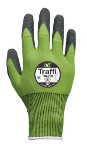 Traffi TG6250 LXT Cut E Crinkle Latex Glove Pack of 10 Size 9