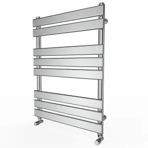 Right Radiators 800x600 mm Designer Flat Panel Heated Towel Rail Radiator Bathroom Warmer Heating Chrome