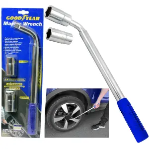 Goodyear Wheel Master Wrench Telescopic Extendable Socket Nut 17-19/21-31mm