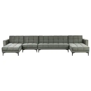 U-Shaped Sofa ALNES Dark Green 6 Seater Symmetrical