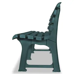 Berkfield Garden Bench 145.5 cm Plastic Green