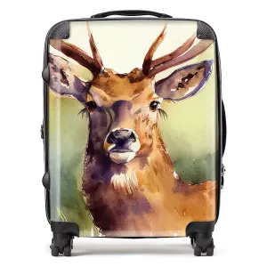 Splendid Stag Watercolour Suitcase - Large