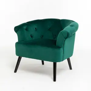 Velvet Emerald Green Sara Accent Chair