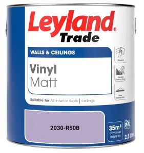 Leyland Trade Vinyl Matt Walls & Ceilings Emulsion Paint (2030-R50B) 2.5L