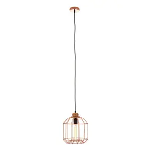 Interiors by Premier Beacan Copper Metal Wire Pendant Light