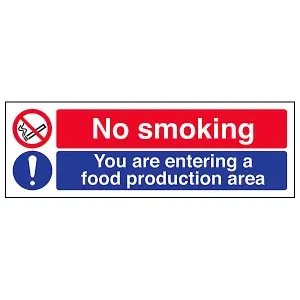 Raw Food Only Prep Area Catering Sign - Rigid Plastic - 300x100mm (x3)