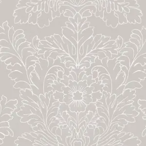 Laura Ashley Silchester Grey Contemporary Smooth Wallpaper