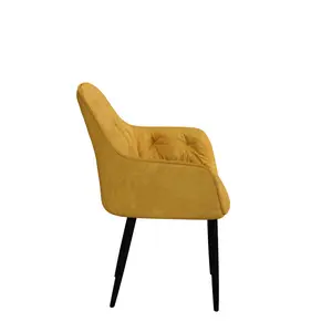 Yazmin Upholstered Dining Chair (Set of 2) Mustard