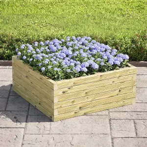 OutdoorGardens Stackable Wooden Square Planter - 1000mm