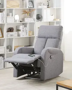 Recliner Chair SOMERO Fabric Grey