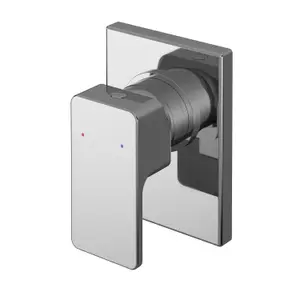 Square Concealed Manual Shower Valve (1 Outlet) - Chrome