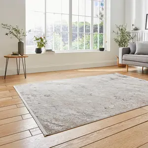 Beige Abstract Easy to Clean Modern Bedroom Dining Room and Living Room Rug -160cm X 230cm