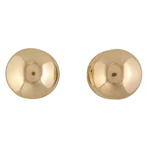 Brass effect Zamac Round Door knob (Dia)53mm, Pair