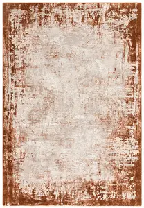 Terracotta Abstract Modern Easy to clean Rug for Dining Room Bed Room and Living Room-160cm X 230cm