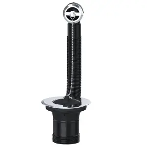 SPARES2GO Sink Waste Combination Overflow Plug with Chain 40mm 1.5" (Round)