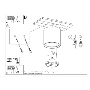 Kalu Ceramic White 1 Light Classic Ceiling Light