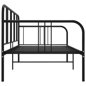 Berkfield Sofa Bed Frame Black Metal 90x200 cm