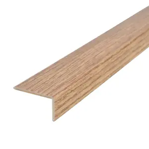 Upvc wood effect stair edge nosing trim pvc self-adhesive 1000mm x 35mm x 20mm e33 elm