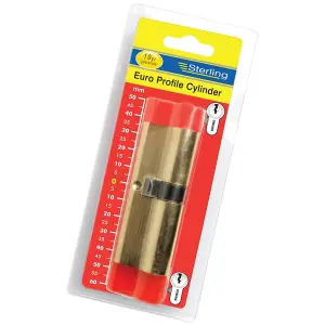 Sterling Br Plated Euro Cylinder Lock Br (45mm x 50mm)