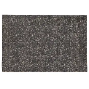 Viscose Area Rug 140 x 200 cm Grey and Gold ESEL