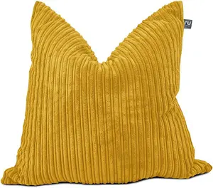 rucomfy Jumbo Cord Floor Cushion Beanbag - Mustard