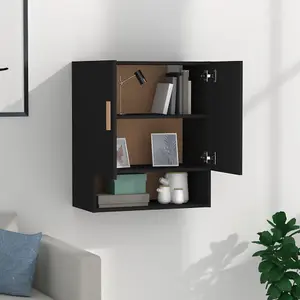 Berkfield Wall Cabinet Black 60x31x70 cm Engineered Wood