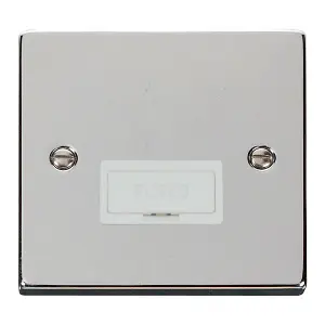 Polished Chrome 13A Fused Connection Unit - White Trim - SE Home