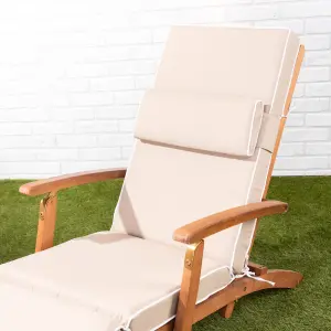 Alfresia Taupe Steamer Deck Chair Garden Cushion