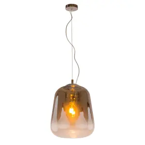 Luminosa Modern Hanging Pendant Smoky 1 Light , E27