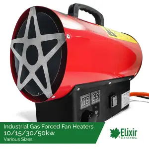 Elixir Gardens GH-30 1x15kw electric fan assisted gas heater