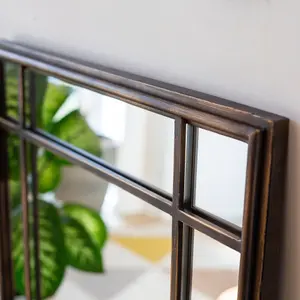 La Hacienda Aston & Wold Milano Gold effect Rectangular Framed Garden mirror 1000mm x 650mm