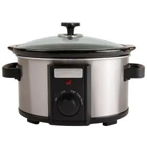 6.5L Slow Cooker Black Removable Ceramic Bowl 315W