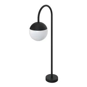 GoodHome Jarrow Black Mains-powered 1 lamp Outdoor Post light (H)700mm