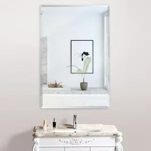 60x45cm Frameless Rectangle Wall Mounted Mirror