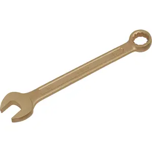 16mm Non-Sparking Combination Spanner with Open-End and 12-Point WallDrive Ring