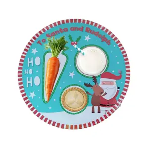 Christmas Eve Santa Treat Plate Night Before Christmas Treat Cork Placemat 29cm