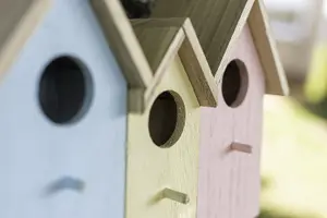 3 In 1 Wooden Wild Garden Bird Houses Nesting Box Predator Proof Small Birds